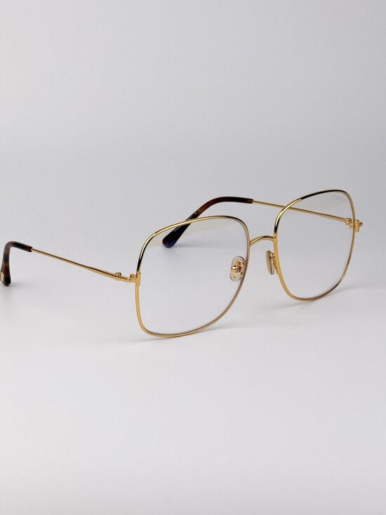 Tom Ford Women’s Eyeglasses Gold Oversized Square FT6048-B 030 NEW AUTHENTIC main image 7